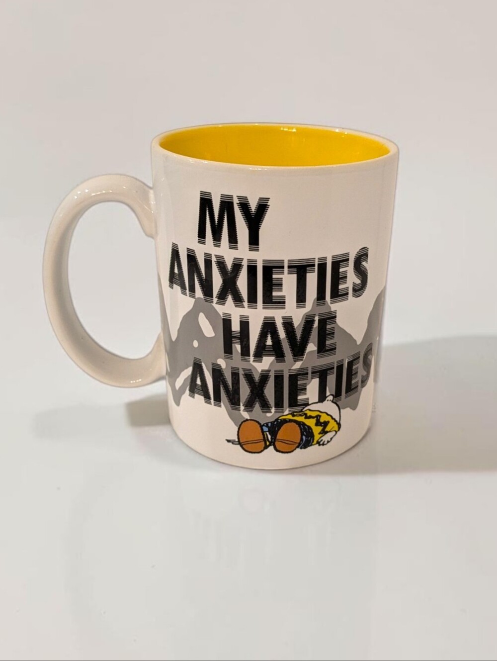 Dept 56 Peanuts Charlie Brown My Anxieties Have Anxieties Yellow Stoneware